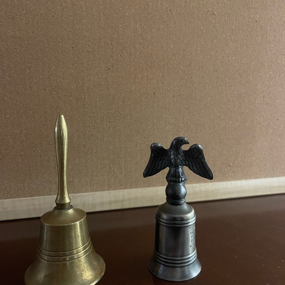 SOLD 
Gold and Silver Decorative Bells with Unique Designs